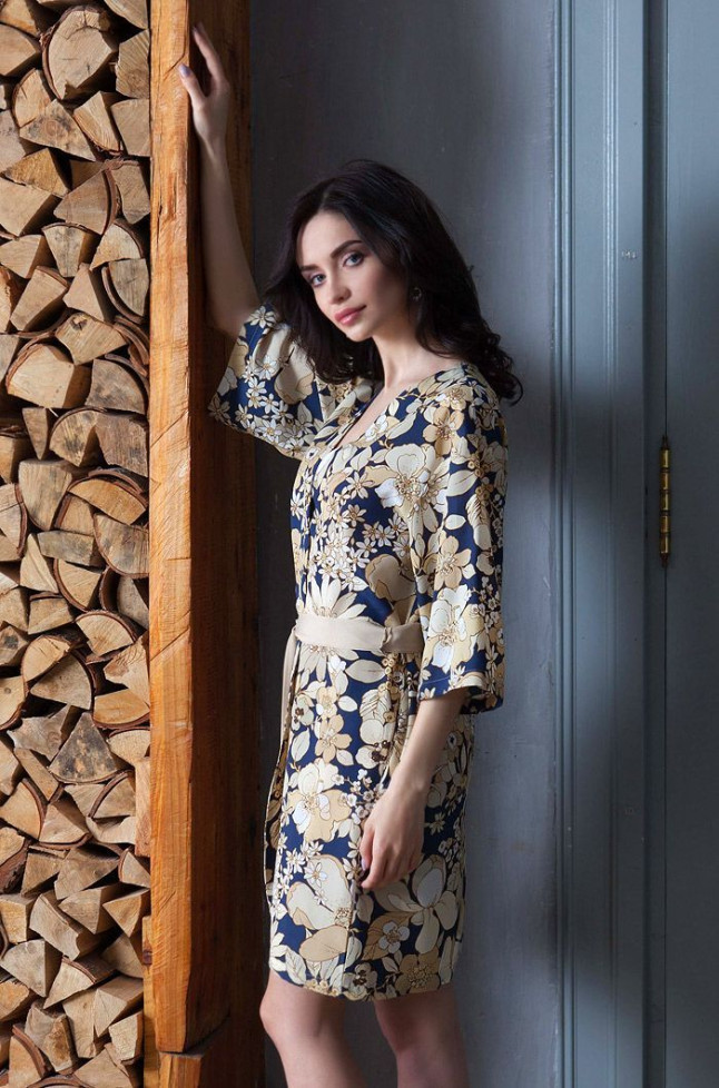 Халат из крепа Mia-Mia "Anita" 17443