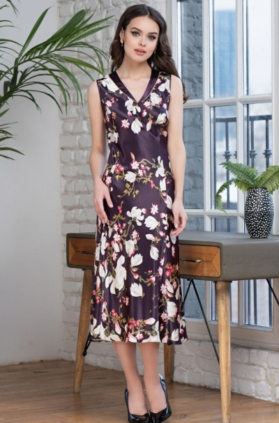 Сорочка длинная шелковая Mia-Amore "Magnolia" 3528