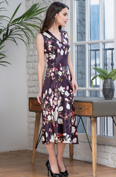 Сорочка длинная шелковая Mia-Amore "Magnolia" 3528