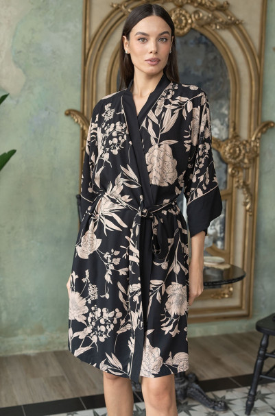 Халат короткий женский из вискозы Mia-Amore "Rene" 5113