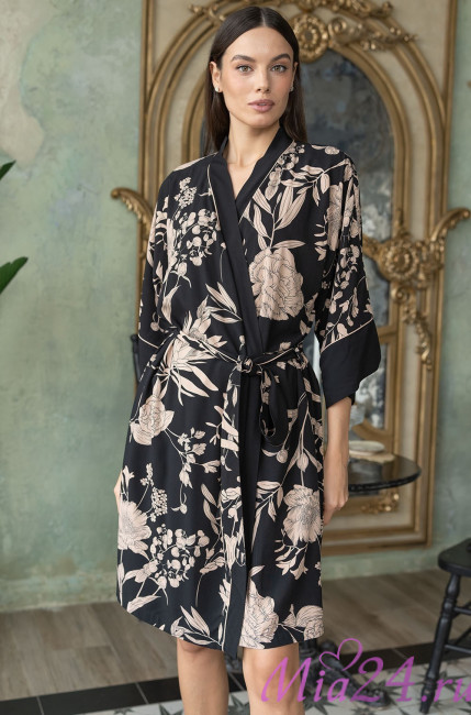 Халат короткий женский из вискозы Mia-Amore "Rene" 5113 Халат короткий женский из вискозы Mia-Amore "Rene" 5113