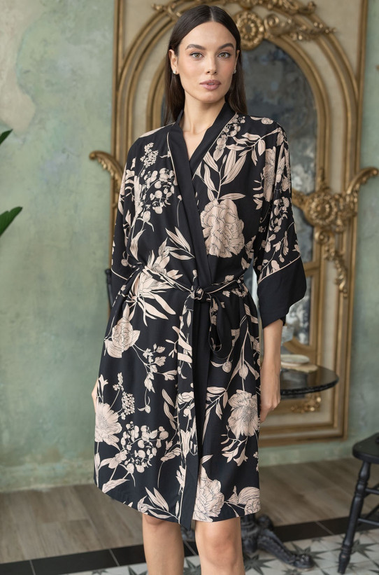 Халат короткий женский из вискозы Mia-Amore "Rene" 5113