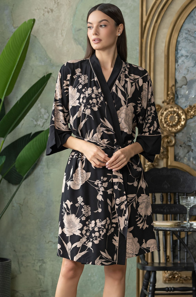 Халат короткий женский из вискозы Mia-Amore "Rene" 5113