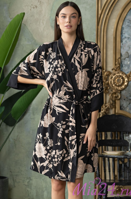 Халат короткий женский из вискозы Mia-Amore "Rene" 5113 Халат короткий женский из вискозы Mia-Amore "Rene" 5113
