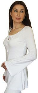 Туника женская с длинным рукавом Серебряная ладья 024 белый