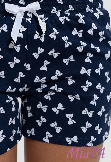 956 Комплект домашний с шортами "Cleo" синий