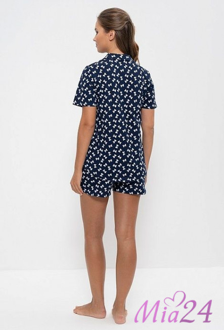 956 Комплект домашний с шортами "Cleo" синий