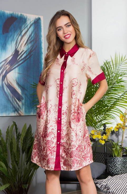 Халат женский на пуговицах Mia-Mia "Iris" 19126