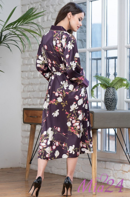 Халат длинный шелковый Mia-Amore "Magnolia" 3529 Халат длинный шелковый Mia-Amore "Magnolia" 3529