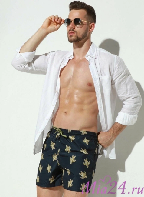 Плавки мужские B645JI Jolidon 25 шорты черный/черепаха