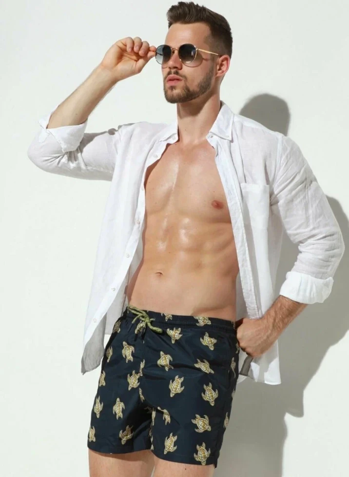 Плавки мужские B645JI Jolidon 25 шорты черный/черепаха