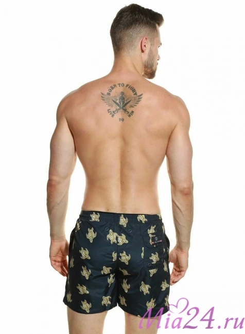 Плавки мужские B645JI Jolidon 25 шорты черный/черепаха