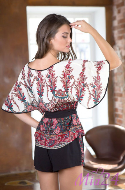 Пижама женская из вискозы Mia-Mia "Shakira" 16072 красный Пижама женская из вискозы Mia-Mia "Shakira" 16072 красный