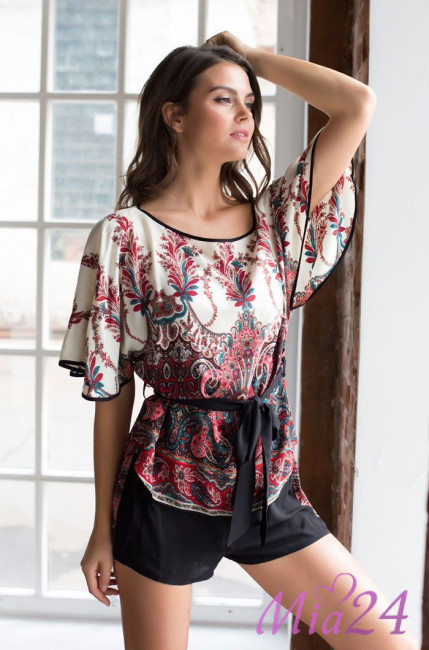 Пижама женская из вискозы Mia-Mia "Shakira" 16072 красный Пижама женская из вискозы Mia-Mia "Shakira" 16072 красный