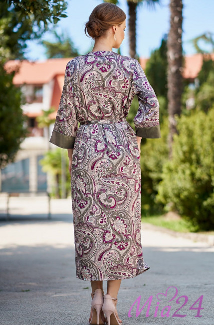 Халат женский длинный шелковый Mia-Amore "Estel" 3619