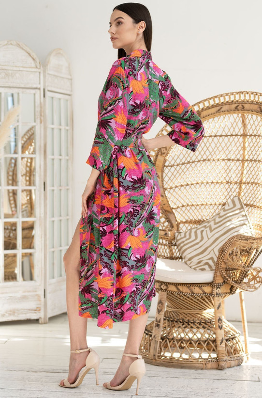 Халат женский из вискозы на пуговицах Mia-Amore "Havana" 5267