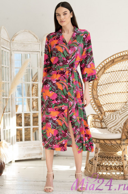 Халат женский из вискозы на пуговицах Mia-Amore "Havana" 5267 Халат женский из вискозы на пуговицах Mia-Amore "Havana" 5267