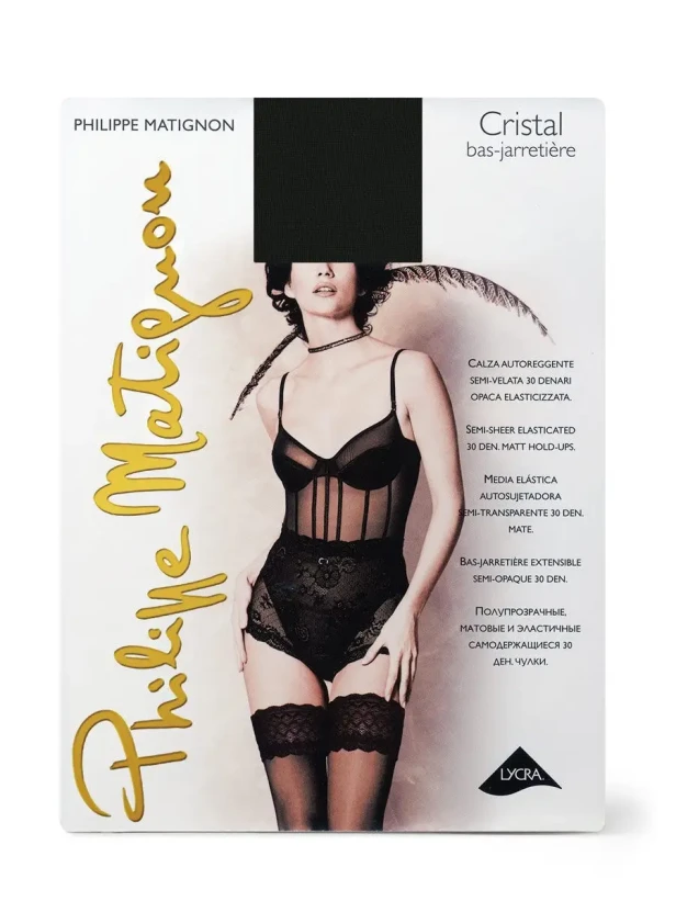 Чулки женские Philippe Matignon Cristal 30 den черный (nero)