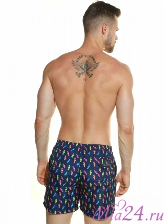 Плавки мужские B645JI Jolidon 25 шорты темно-синий/конфета