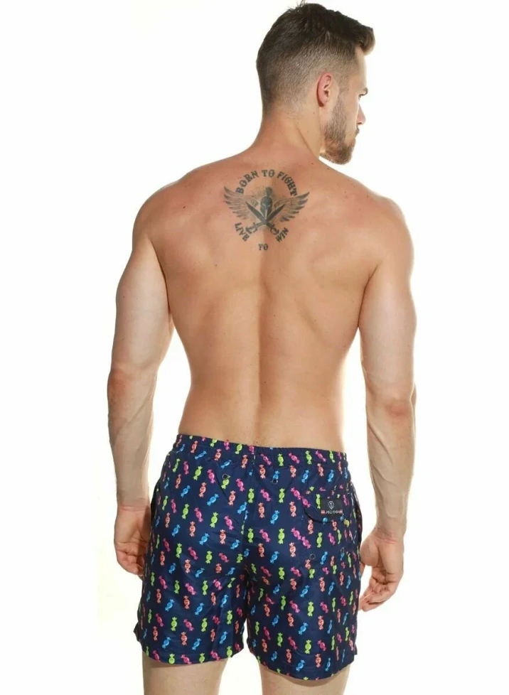 Плавки мужские B645JI Jolidon 25 шорты темно-синий/конфета