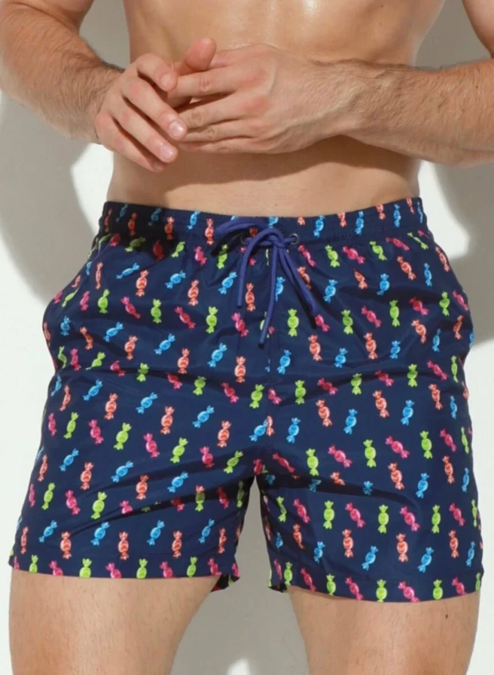 Плавки мужские B645JI Jolidon 25 шорты темно-синий/конфета