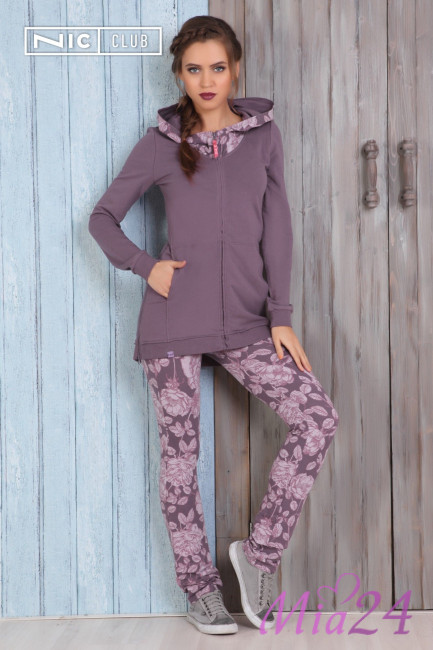 1501 Костюм трикотажный Amber Queen сливовый