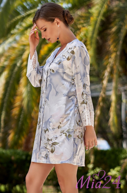 Халат на пуговицах шелковый Mia-Amore "Novella" 3607 Халат на пуговицах шелковый Mia-Amore "Novella" 3607