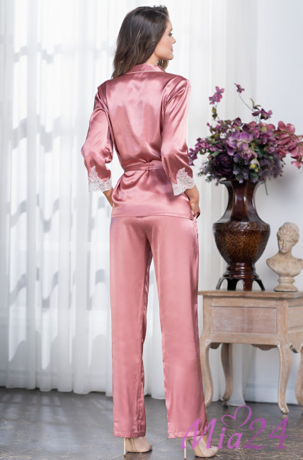 Комплект домашний шелковый Mia-Amore "Marilin Deluxe" 3546 чайная роза Комплект домашний шелковый Mia-Amore "Marilin Deluxe" 3546 чайная роза