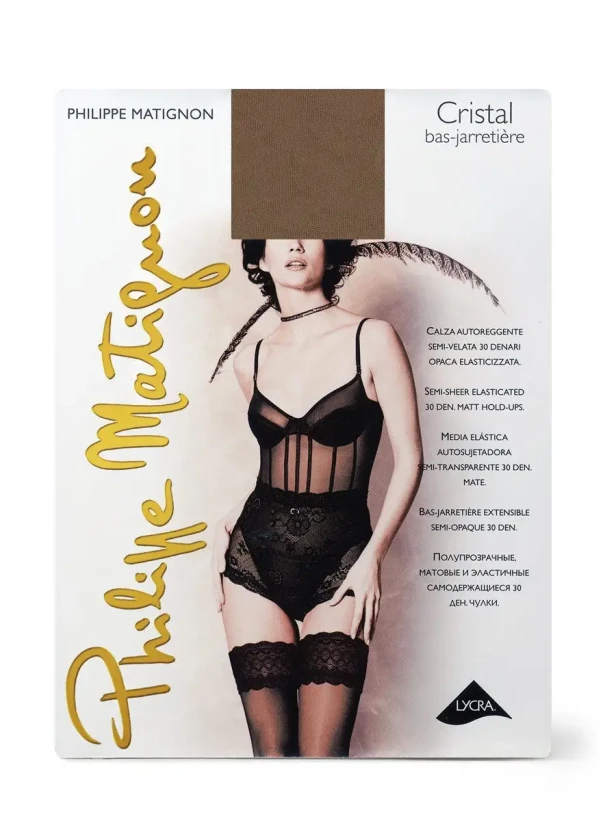 Чулки женские Philippe Matignon Cristal 30 den светло-коричневый (the)