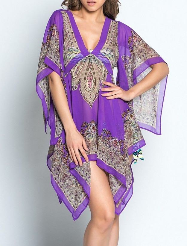 7634 Туника пляжная "Marocana" violet