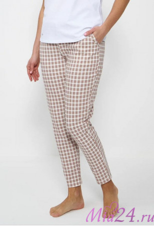 35 Брюки домашние "Cleo" клетка