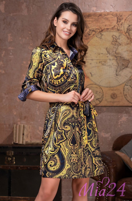 Халат на пуговицах шелковый Mia-Amore "Armani Cold" 3497 Халат на пуговицах шелковый Mia-Amore "Armani Cold" 3497