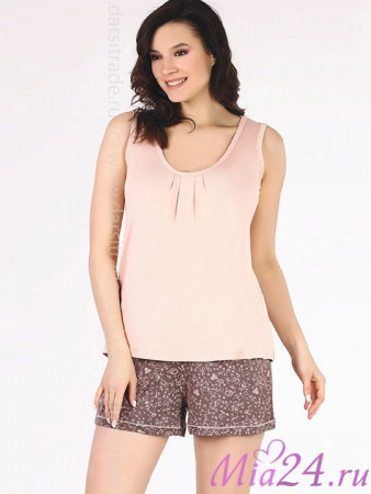 Пижама из бамбука+вискоза с шортами Reina 22296 