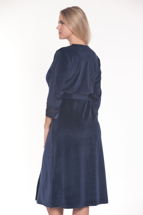 Халат велюровый женский Весталия 3774 синий