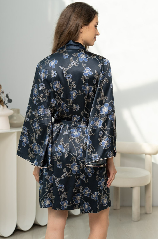 Халат короткий женский шелковый Mia-Amore "Roxolana" 4373