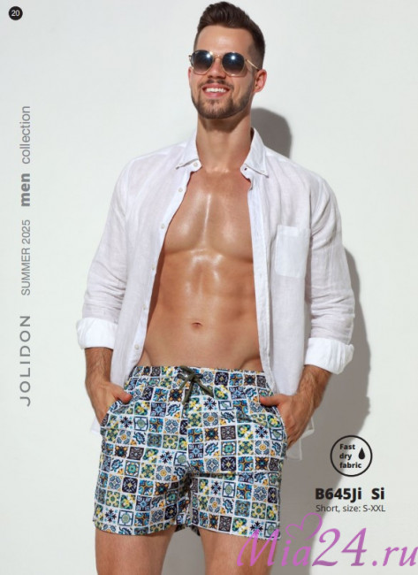 Плавки мужские B645JI Jolidon 25 шорты белый/плитка