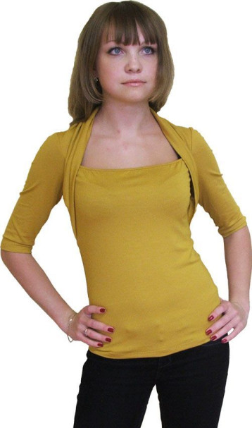 Блуза женская с ложным болеро, Серебряная ладья арт.017