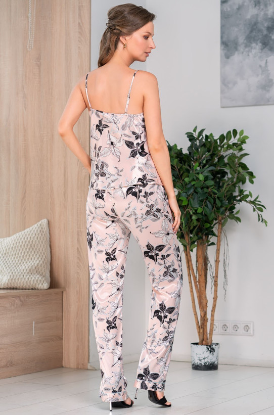 Пижама шелковая Mia Amore "Flavia" 3756 розовый