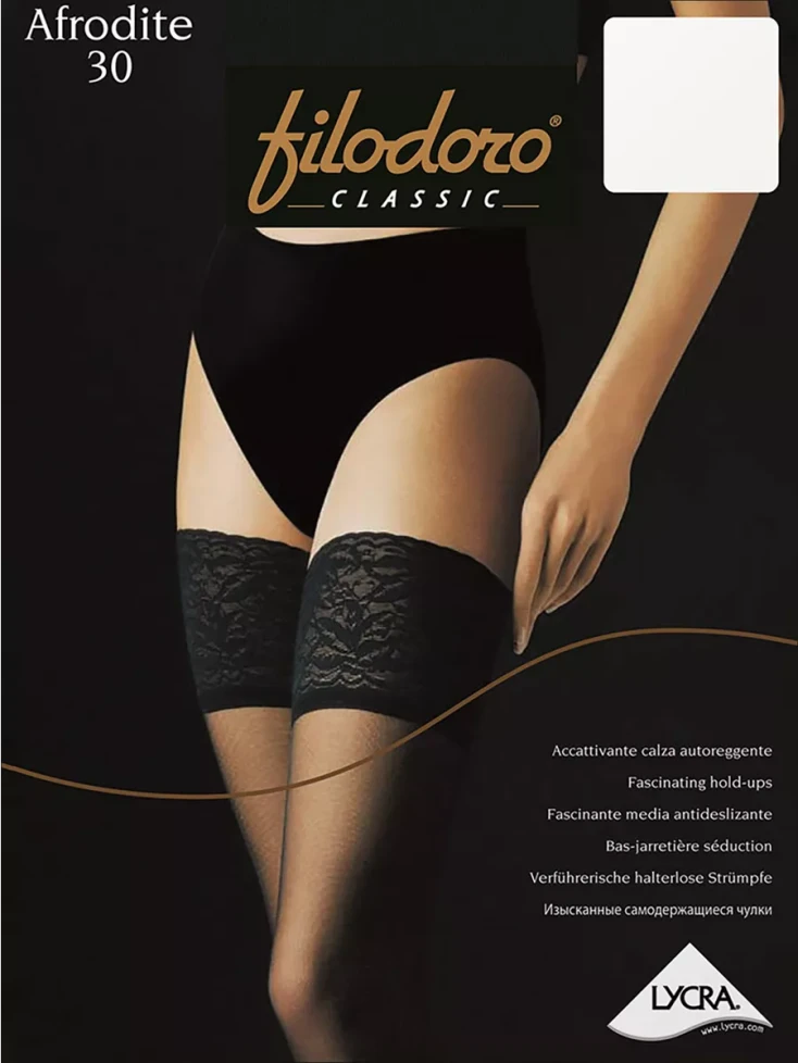 Чулки женские Filodoro Afrodite 30 den черный (nero)