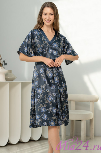 Длинная женская туника с коротким рукавом из смесового шелка Mia-Amore "Roxolana" 4375 Длинная женская туника с коротким рукавом из смесового шелка Mia-Amore "Roxolana" 4375