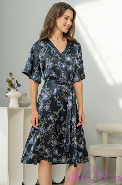 Длинная женская туника с коротким рукавом из смесового шелка Mia-Amore "Roxolana" 4375 Длинная женская туника с коротким рукавом из смесового шелка Mia-Amore "Roxolana" 4375