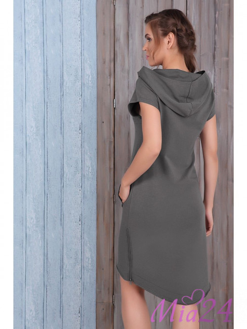 1503 Платье трикотажное Amber Queen серый 1503 Платье трикотажное Amber Queen серый
