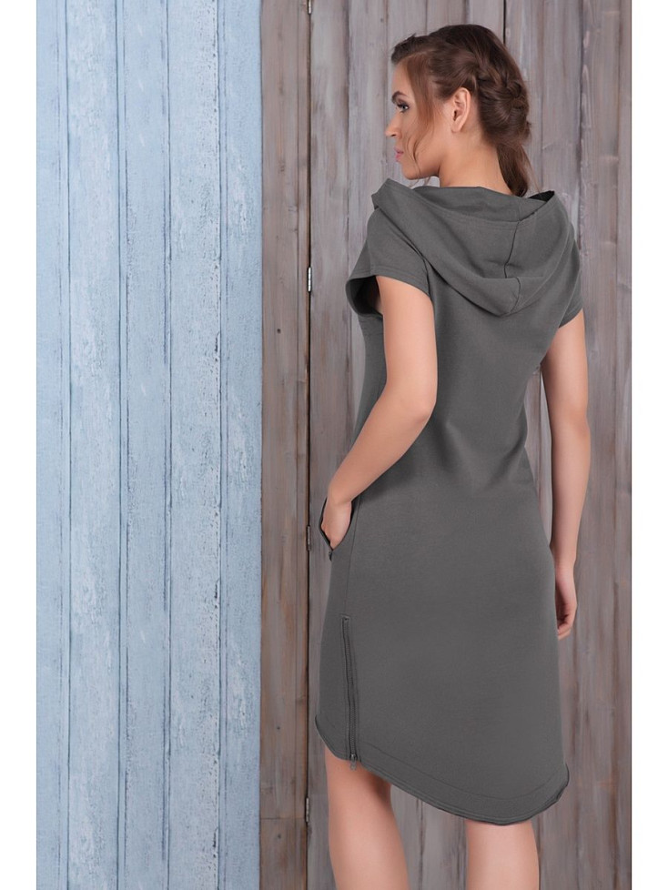 1503 Платье трикотажное Amber Queen серый
