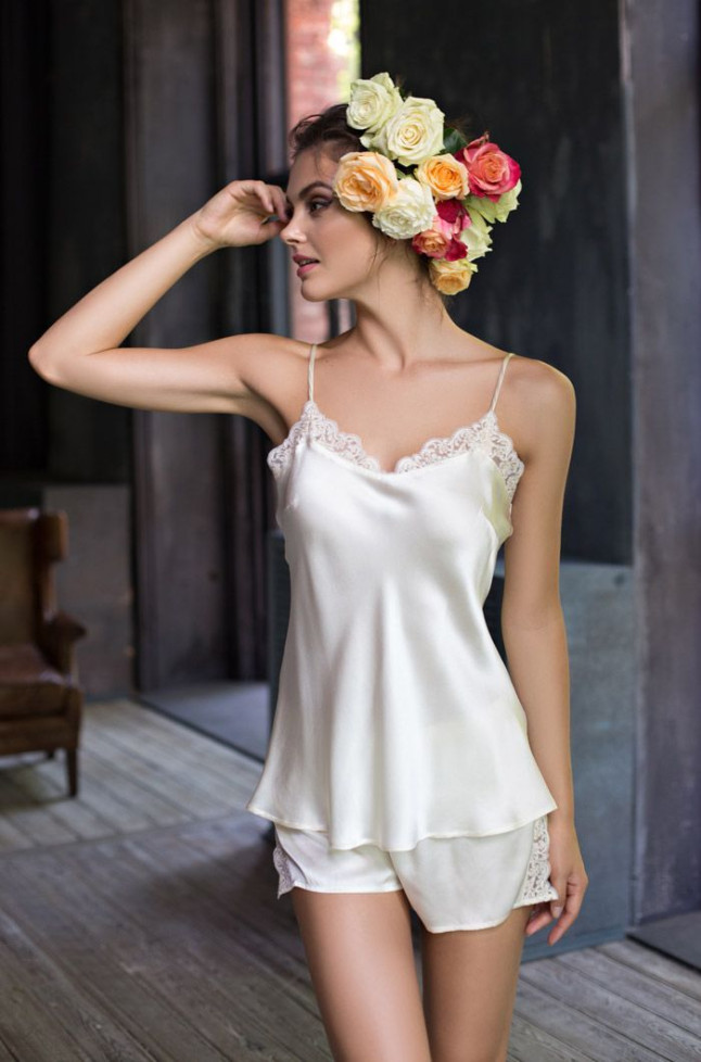 Пижама женская шелковая Mia-Mia "Kristy" 15112 шампань