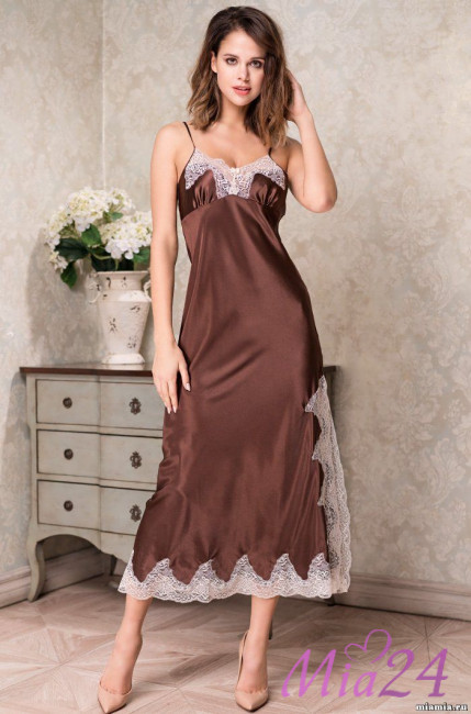 Сорочка шелковая длинная Mia-Amore "Marilin" 3108