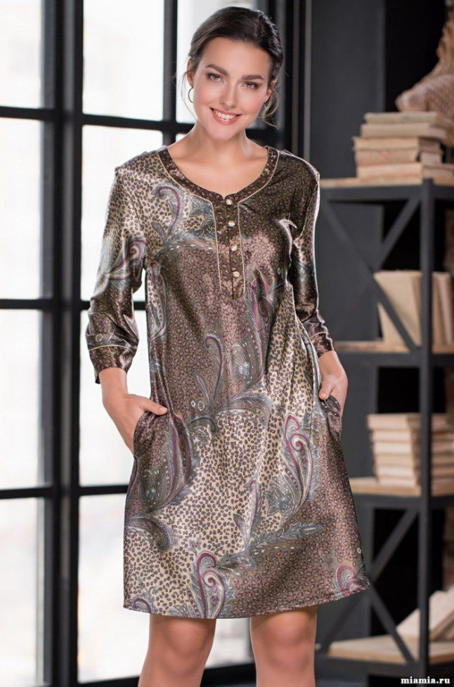 Туника женская шелковая Mia-Amore "Mokka"(Мокка) 3324