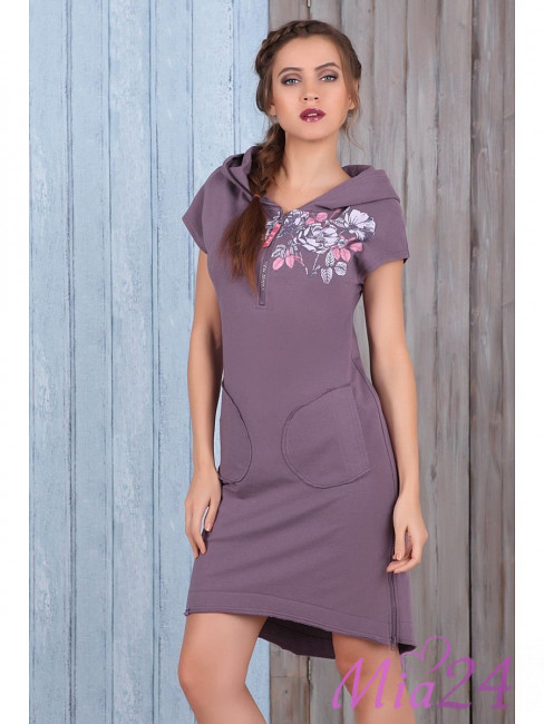 1503 Платье трикотажное Amber Queen сливовый