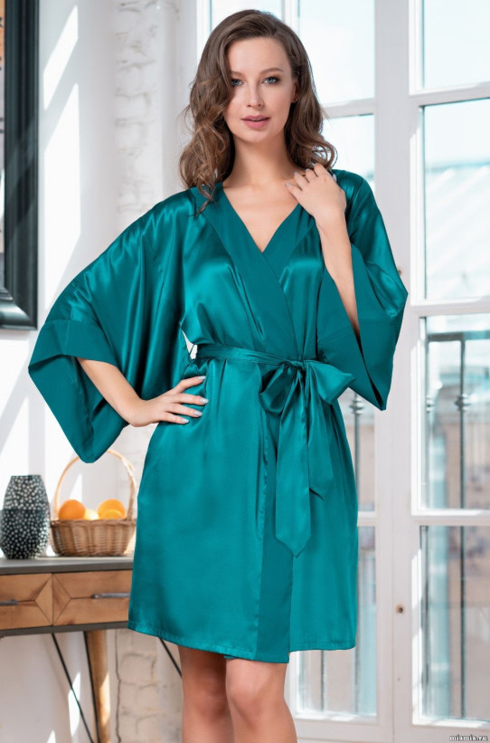 8313 Халат женский "Veronica" изумруд