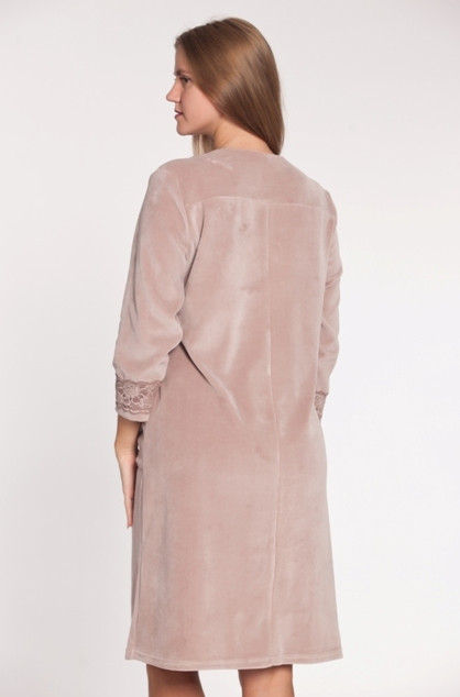 Халат домашний велюровый "Весталия" 3181 пудровый