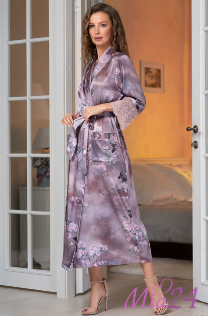 Халат длинный шелковый Mia-Amore "Aurora" 3659 Халат длинный шелковый Mia-Amore "Aurora" 3659
